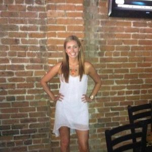 Pale purple, chiffon, strapless dress